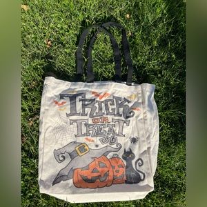 Trick or treat canvas tote bag for Halloween